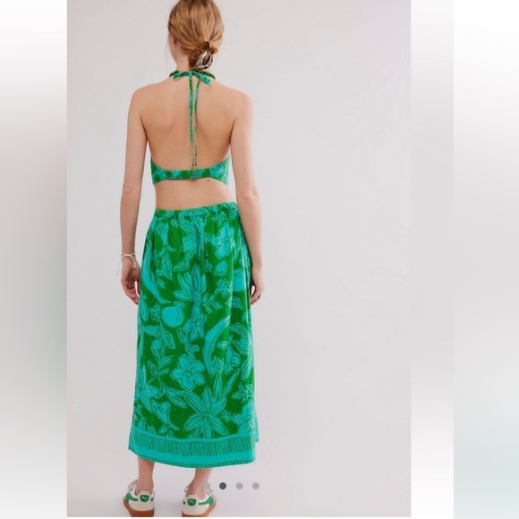 NWOT Free People Copa Cabana Set Printed Sz Skirt Medium Top large - Picture 4 of 4